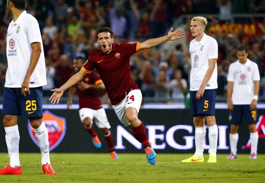 Al 30&#39; della ripresa la Roma sblocca il match: gran tiro di Florenzi, subentrato a Totti, per l&#39;1-0. Reuters
